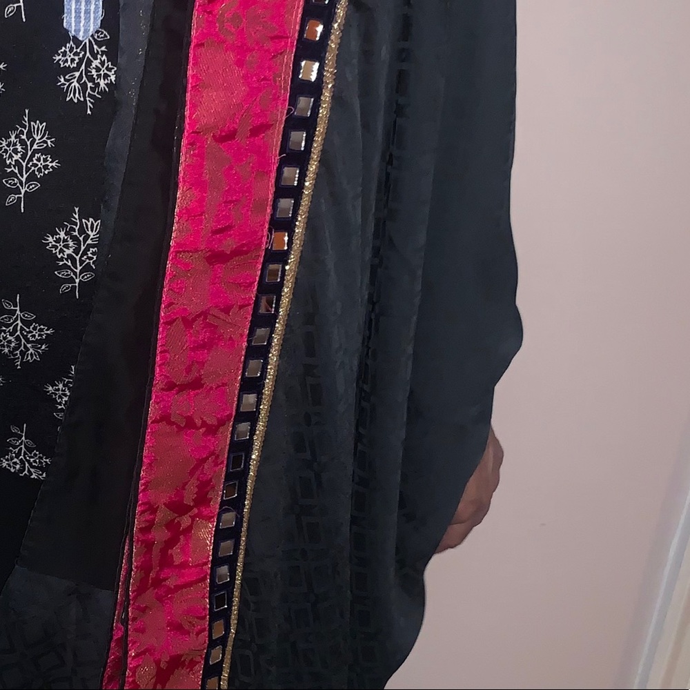 Black & Pink Saree